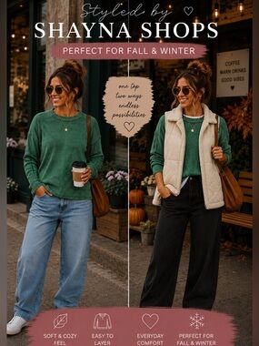 Zenana Cozy Ribbed Long Sleeve - Green